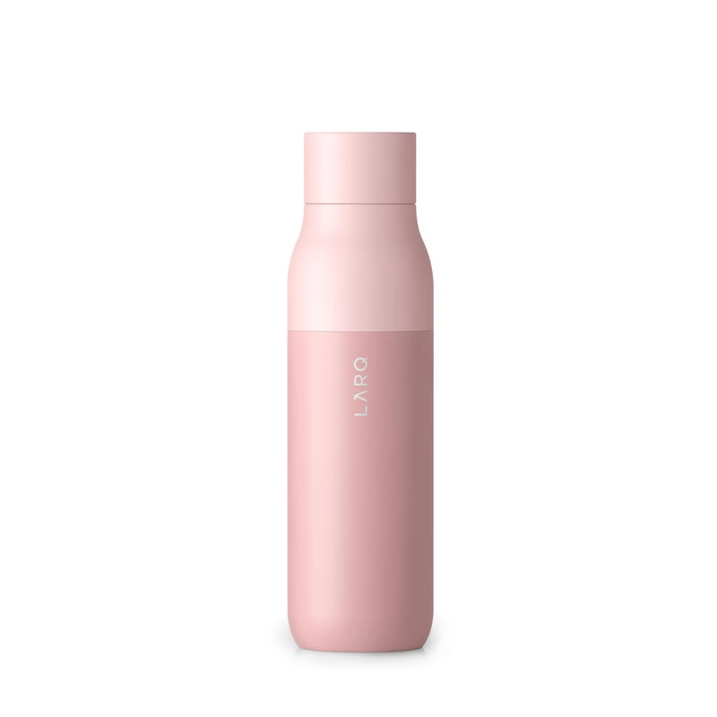 LARQ Bottle Twist Top 17 oz - Insulated Stainless Steel Water Bottle | BPA Free | Reusable Water Bottle for Camping, Office, and Travel | Keep Drinks Cold and Hot, Granite White - Image 1